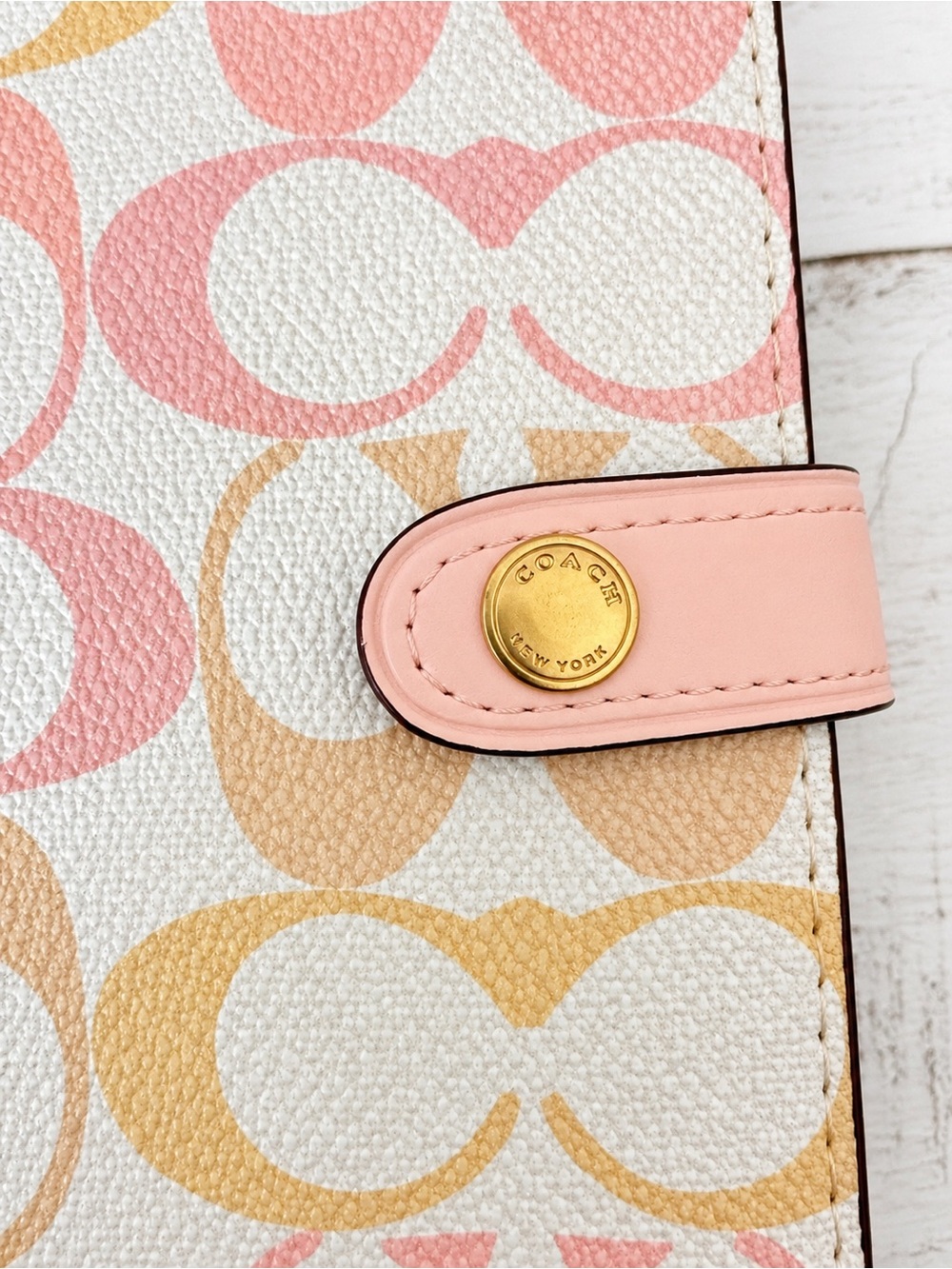 Coach Signature Pastel Pink Spiral Notebook Planner - Picture 2 of 5